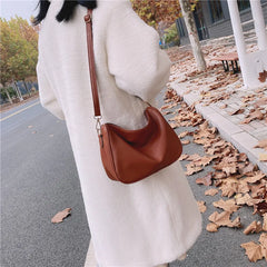 Vintage Women Shoulder Bag Solid Underarm Bags Leisure Ladies Crossbody Bags
