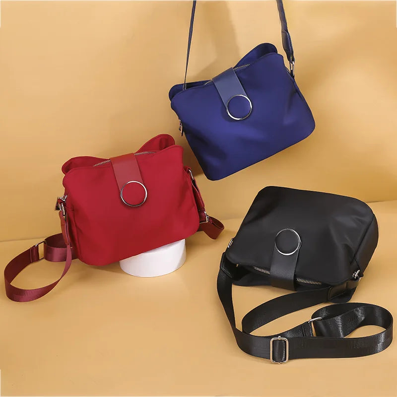 Vintage Nylon Waterproof Shoulder Bag Women Wild Crossbody Bag Messenger Bag