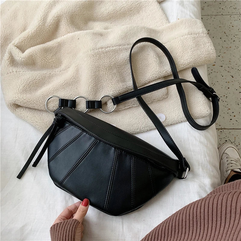 Vintage PU Leather Crossbody Bags Women Small Shoulder Bag