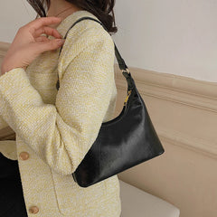 Vintage PU Leather Green Shoulder Bag for Women