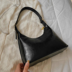 Vintage PU Leather Green Shoulder Bag for Women