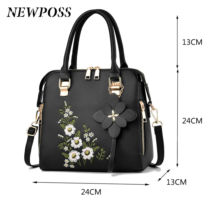 Vintage PU Leather Ladies HandBags Tassel Crossbody Shoulder Bag
