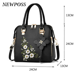 Vintage PU Leather Ladies HandBags Tassel Crossbody Shoulder Bag