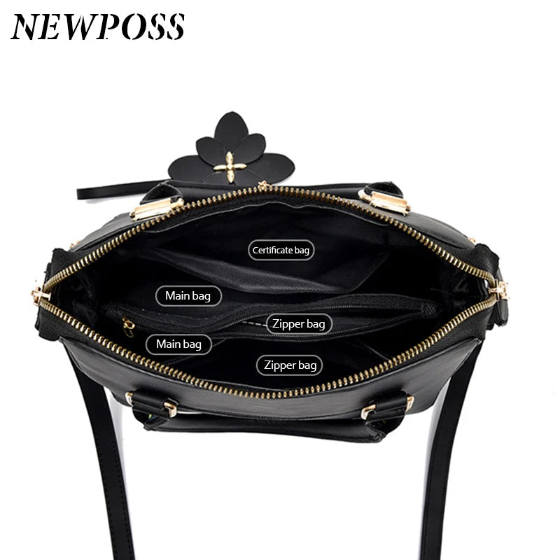 Vintage PU Leather Ladies HandBags Tassel Crossbody Shoulder Bag