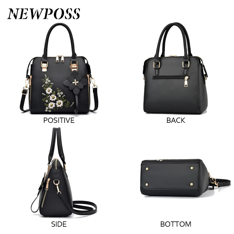 Vintage PU Leather Ladies HandBags Tassel Crossbody Shoulder Bag
