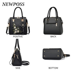 Vintage PU Leather Ladies HandBags Tassel Crossbody Shoulder Bag