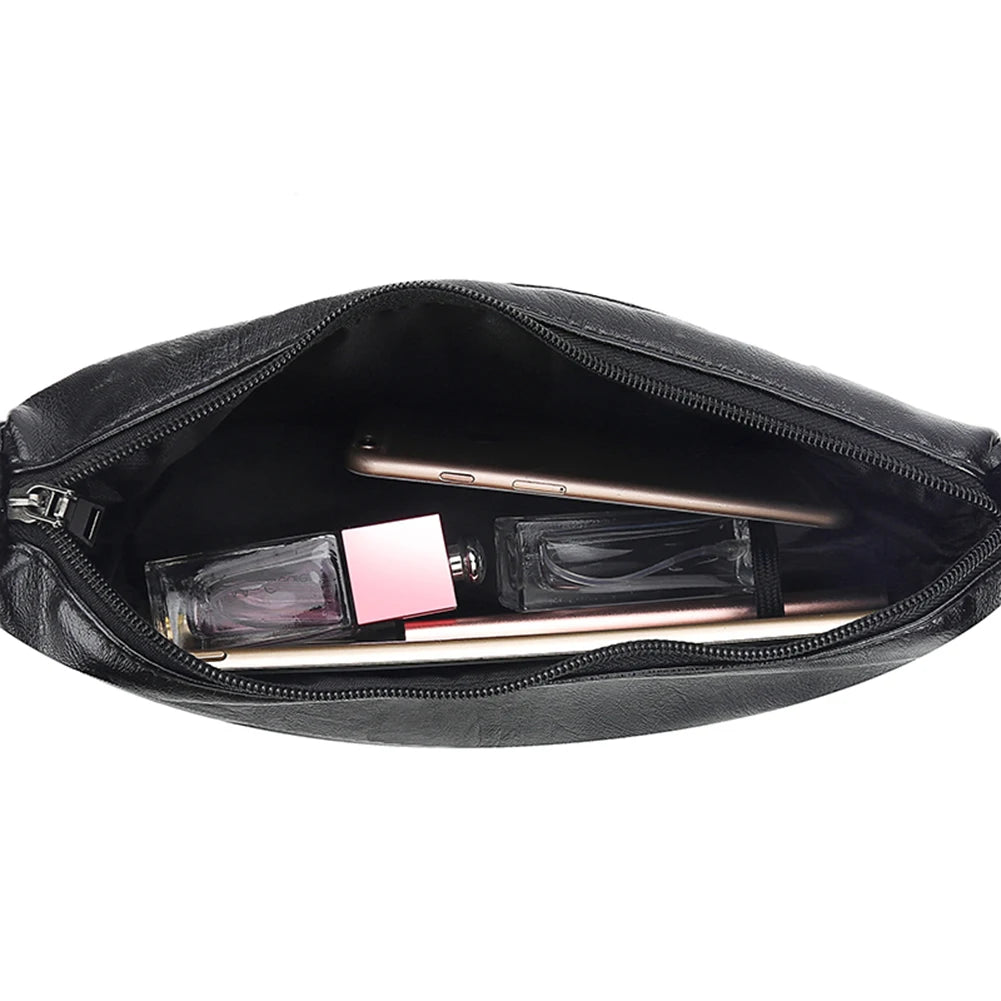 Vintage Leather Shoulder Bag Women Large Tote Handbag