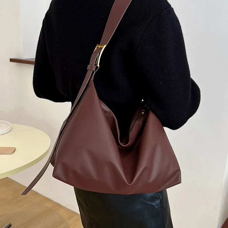 Vintage PU Leather Shoulder Crossbody Tote Bags for Women