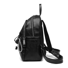 Vintage PU Leather Travel Backpack for Women