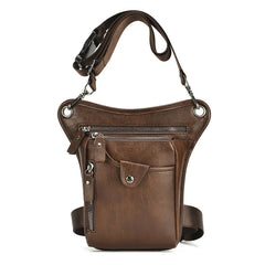 Vintage PU Leather Waist Pack Drop Leg Bag For Men Women