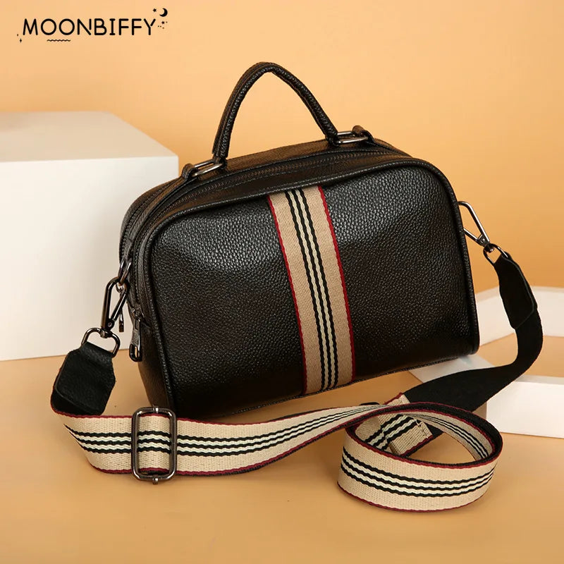 Vintage PU Leather Women Small Handbag and Purse Crossbody Bag