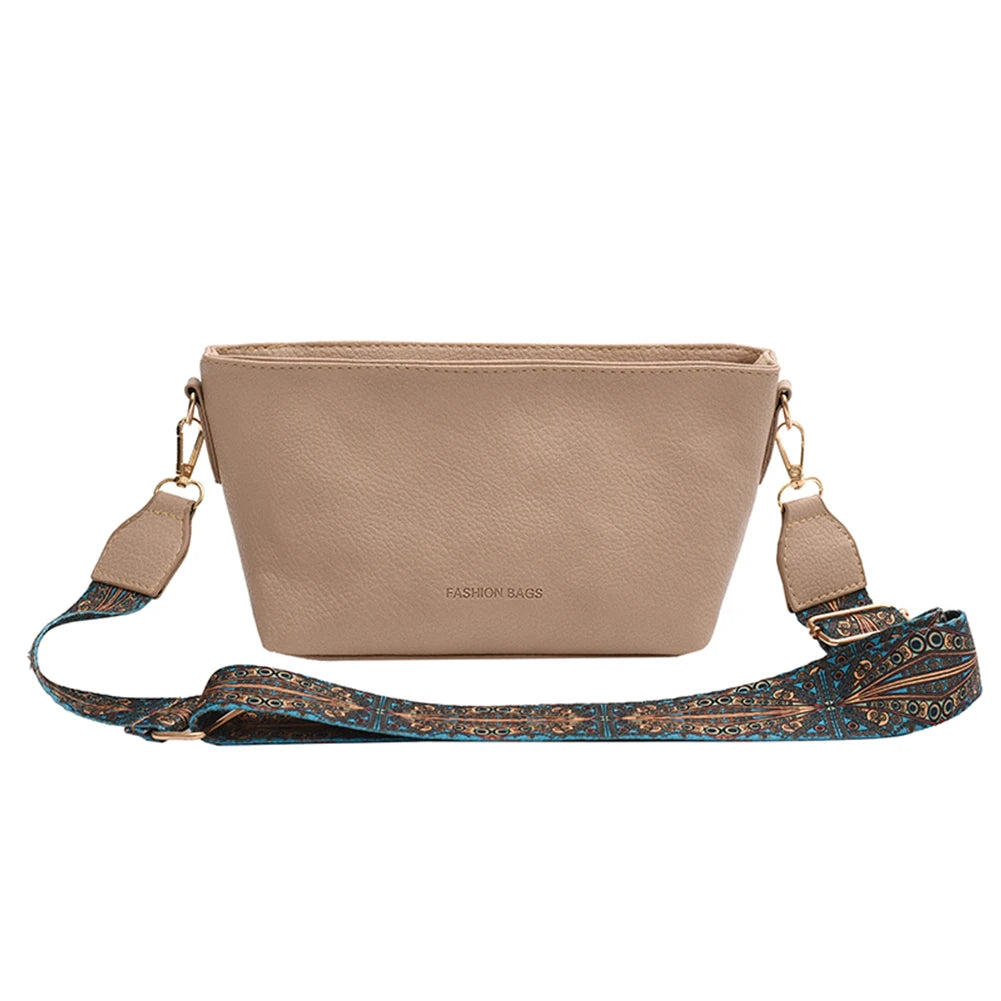 Vintage PU Women Shoulder Bag Small Square Female Shopping Bag