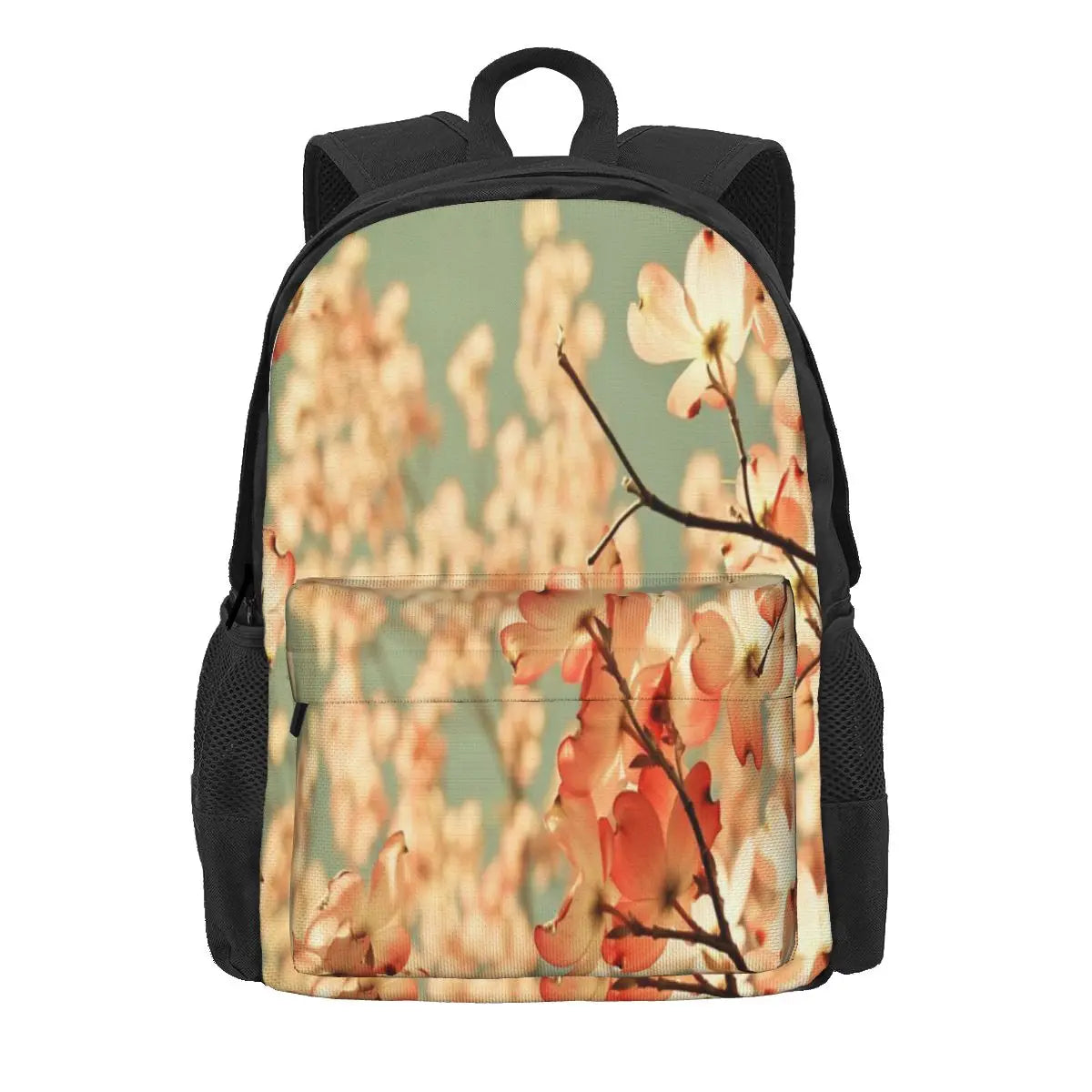 Vintage Pink Spring Flowers Backpacks Men's Backpacks Bags For Women