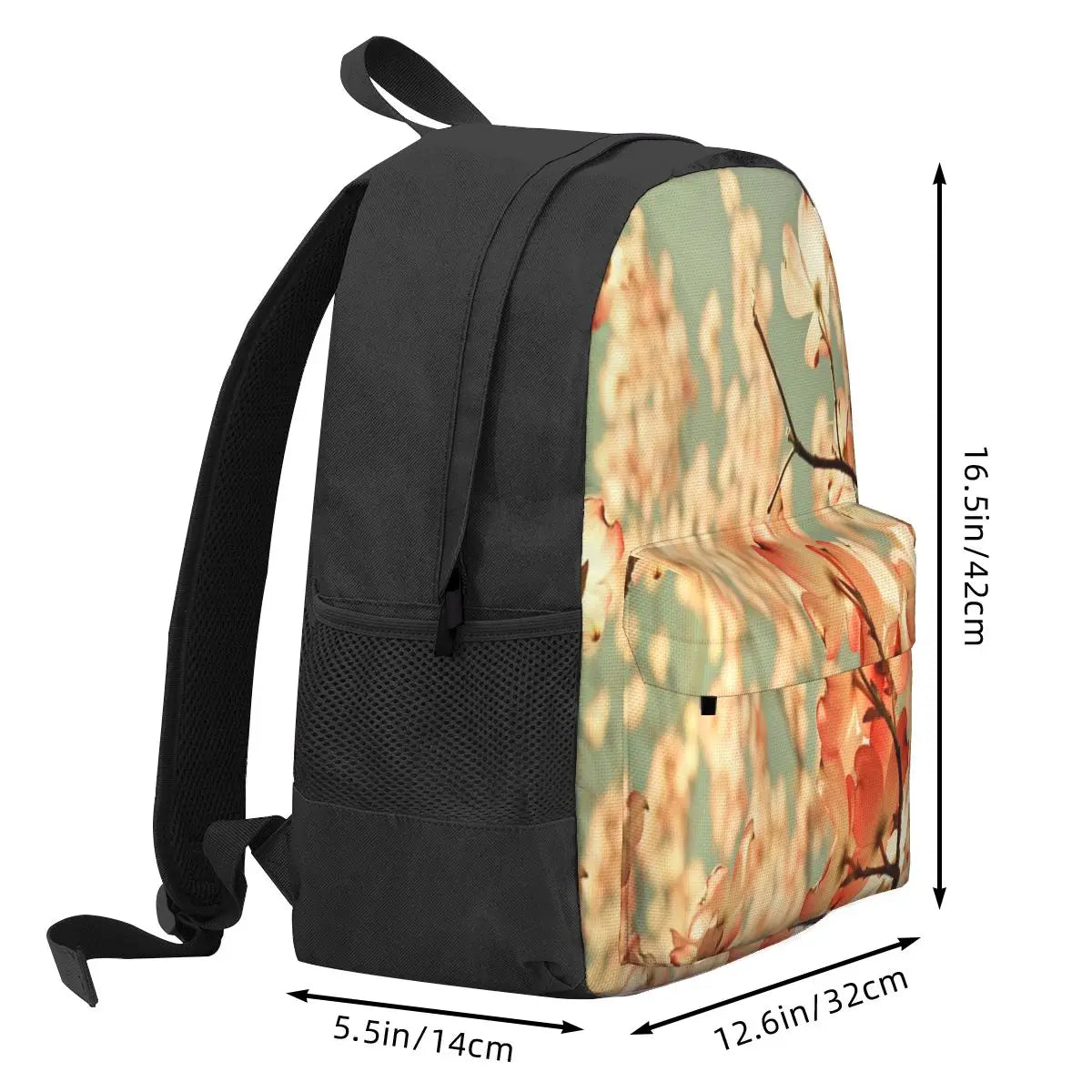 Vintage Pink Spring Flowers Backpacks Men's Backpacks Bags For Women