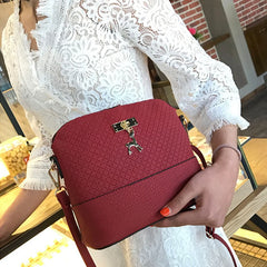 Vintage Plaid Crossbody Bag Women PU Leather Shoulder Bag