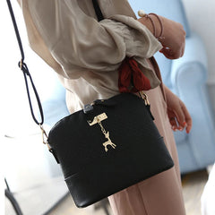Vintage Plaid Crossbody Bag Women PU Leather Shoulder Bag