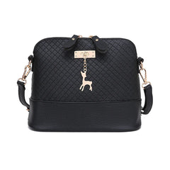 Vintage Plaid Crossbody Bag Women PU Leather Shoulder Bag