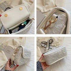 Vintage Plaid Flap Shoulder Bags Women Stylish Texture Office Lady Temperament U