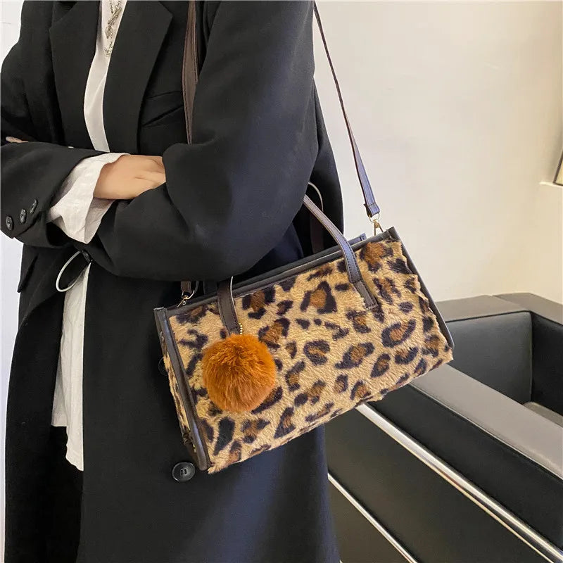 Vintage Plaid Women's Tote Bag Autumn Winter Female Crossbody Shoulder Handbag
