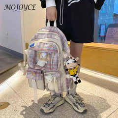 Vintage Patchwork Hit Backpack for School Students