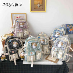 Vintage Patchwork Hit Backpack for School Students