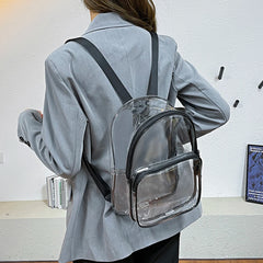 Vintage Patchwork Solid Backpack School Students Large Knapsack