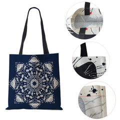 Vintage Print Ladies Shoulder Bag Flowers Leaves Shopping Handbag