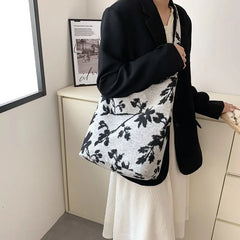 Vintage Printed Shoulder Bags Women Large Capacity Crossbody Underarm All-match