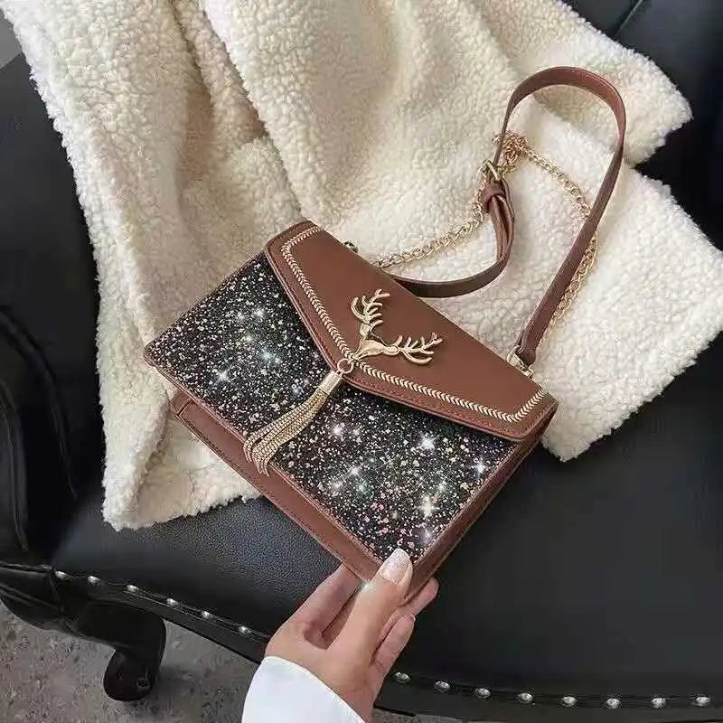 Vintage Printing Handbag Messenger Bag For Women
