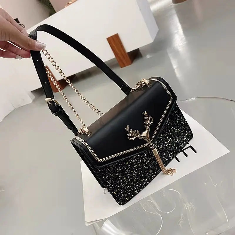 Vintage Printing Handbag Messenger Bag For Women