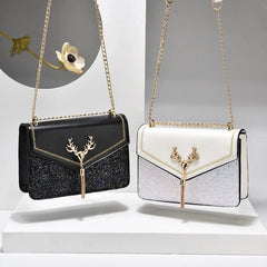 Vintage Printing Handbag Messenger Bags For Women Pu Leather Crossbody Bag