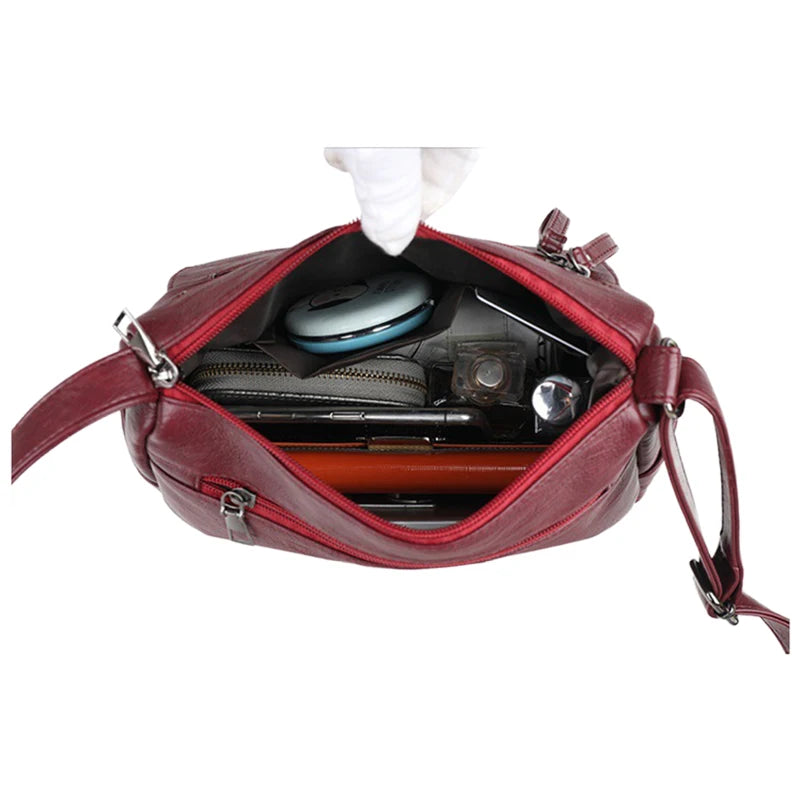 Vintage PU Leather Shoulder Small Crossbody Bags for Women Casual Purses
