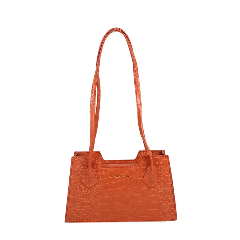Vintage Pu Leather Underarm Bag Women Solid Shoulder Bags Female Handbags Small