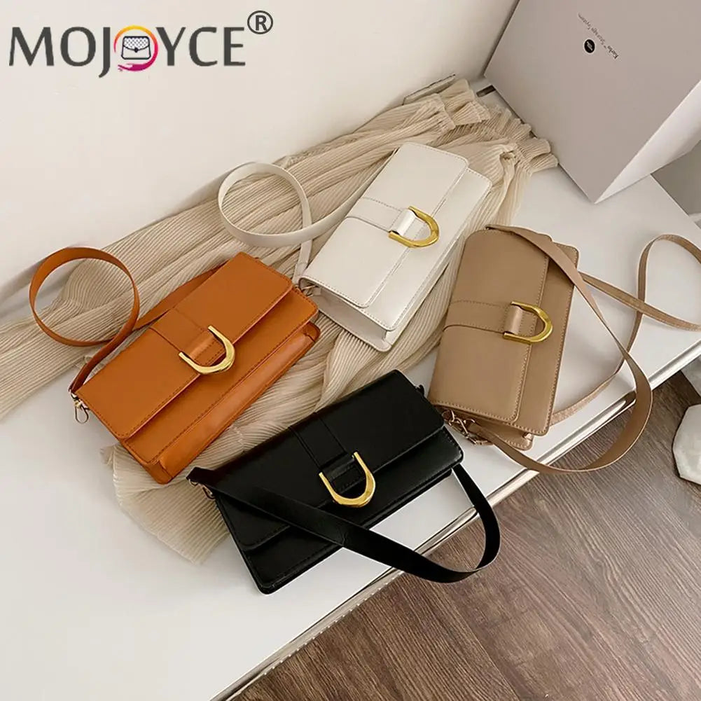 Vintage Flap Messenger Handbag Women PU Leather Shoulder Bag