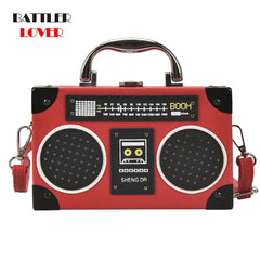 Vintage Radio Box Style Women Crossbody Bag Retro Purses