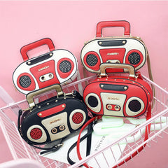 Vintage Radio Women Handbags Shoulder Bags Rock Female Purse