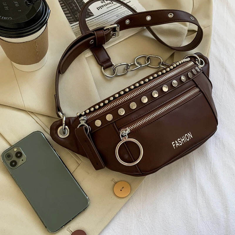 Vintage Rivet Women Shoulder Bag Retro Crossbody Bags For Women
