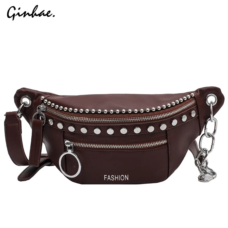Vintage Rivet Women Shoulder Bag Retro Crossbody Bags For Women