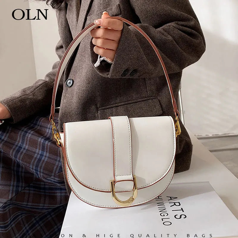 Vintage Leather Crossbody Bag for Ladies Small Handbags