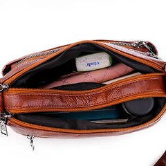 Vintage Satchel Crossbody Bag Women Lightweight Pockets Messenger Shoulder P
