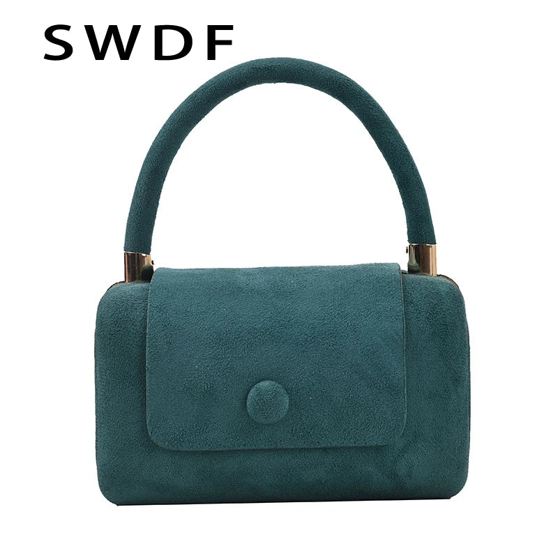 Vintage PU Leather Crossbody Shoulder Bag for Women Tote Handbag