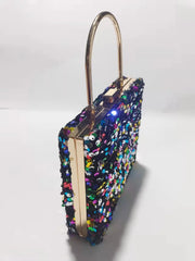 Vintage Sequin Evening Bag Women Bridal Party Prom Wedding Clutch Purse