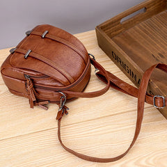 Vintage Shoulder Bag Soft PU Leather Crossbody Bag Lady Handbag Shopping Purse