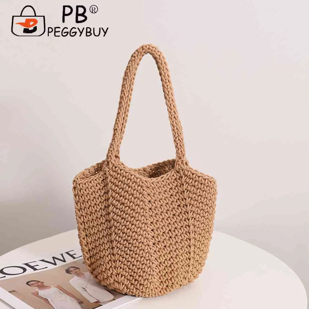 Vintage Woven Shoulder Bag for Seaside Vacation