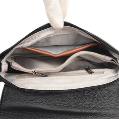 Vintage Leather Shoulder Bag Crossbody Purse Rhinestone Pocket