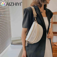 Vintage Shoulder Bag Printed Letter Women Saddle Waist Bag