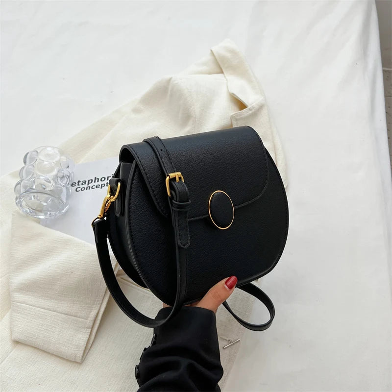 Vintage Shoulder Bag French Texture Pu Flap Messenger Bags