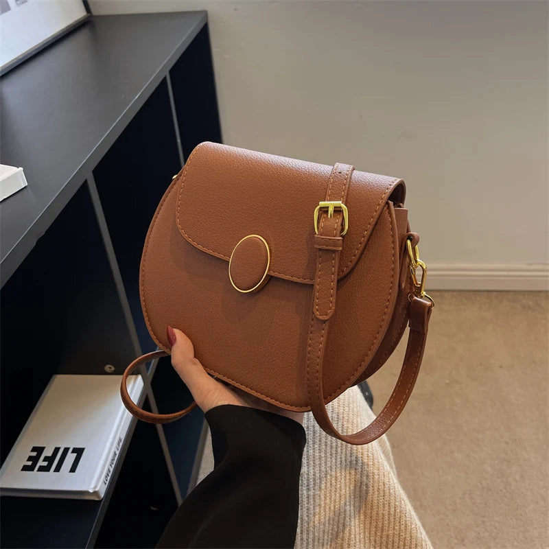 Vintage Shoulder Bag French Texture Pu Flap Messenger Bags