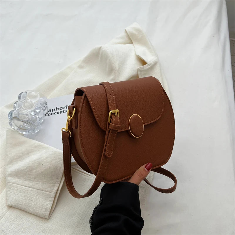 Vintage Shoulder Bag French Texture Pu Flap Messenger Bags