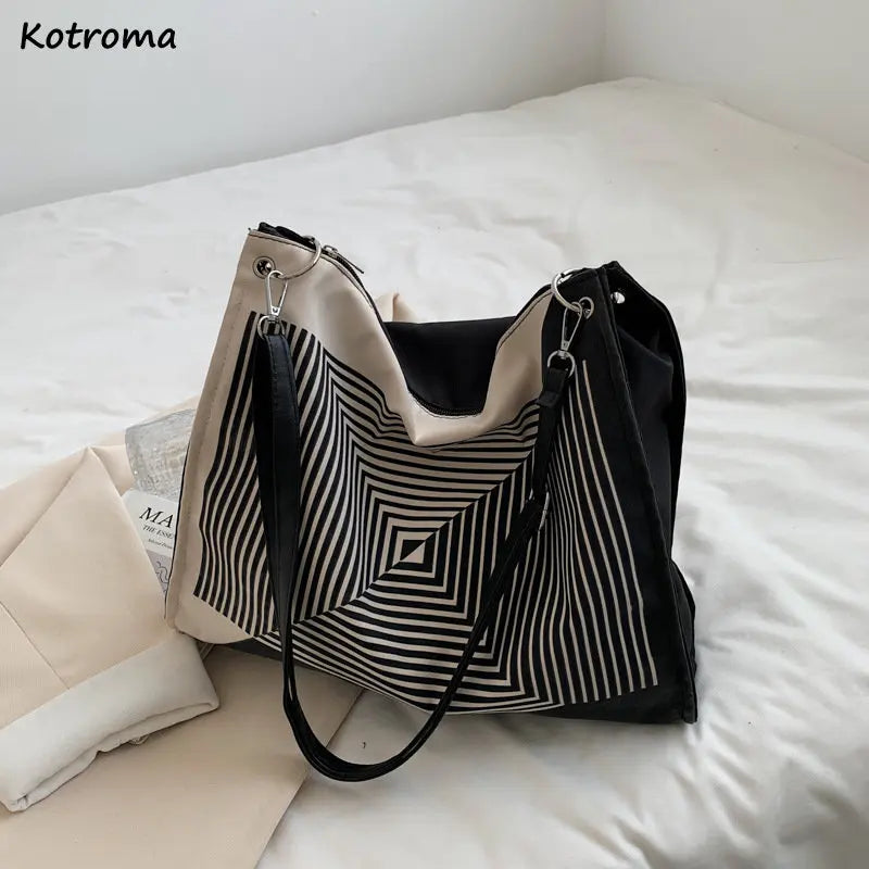 Vintage Shoulder Bags Women Crossbody Large Capacity Nylon Bag Casual All-match